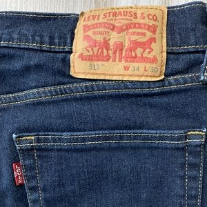 LEVI'S 513 34 x 30 DARK BLUE JEANS